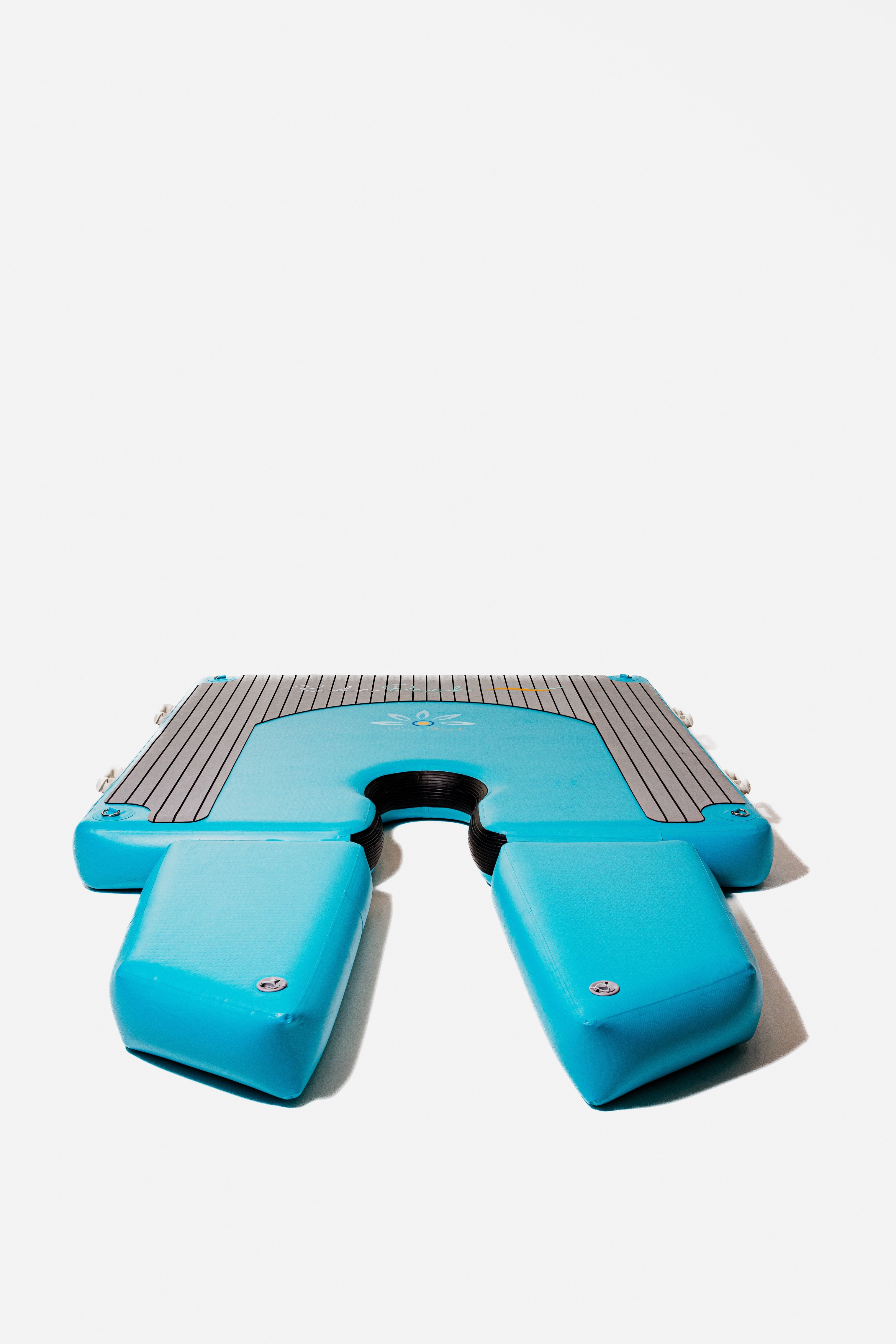 LuxeFloat jet ski dock with stainless steel D-rings