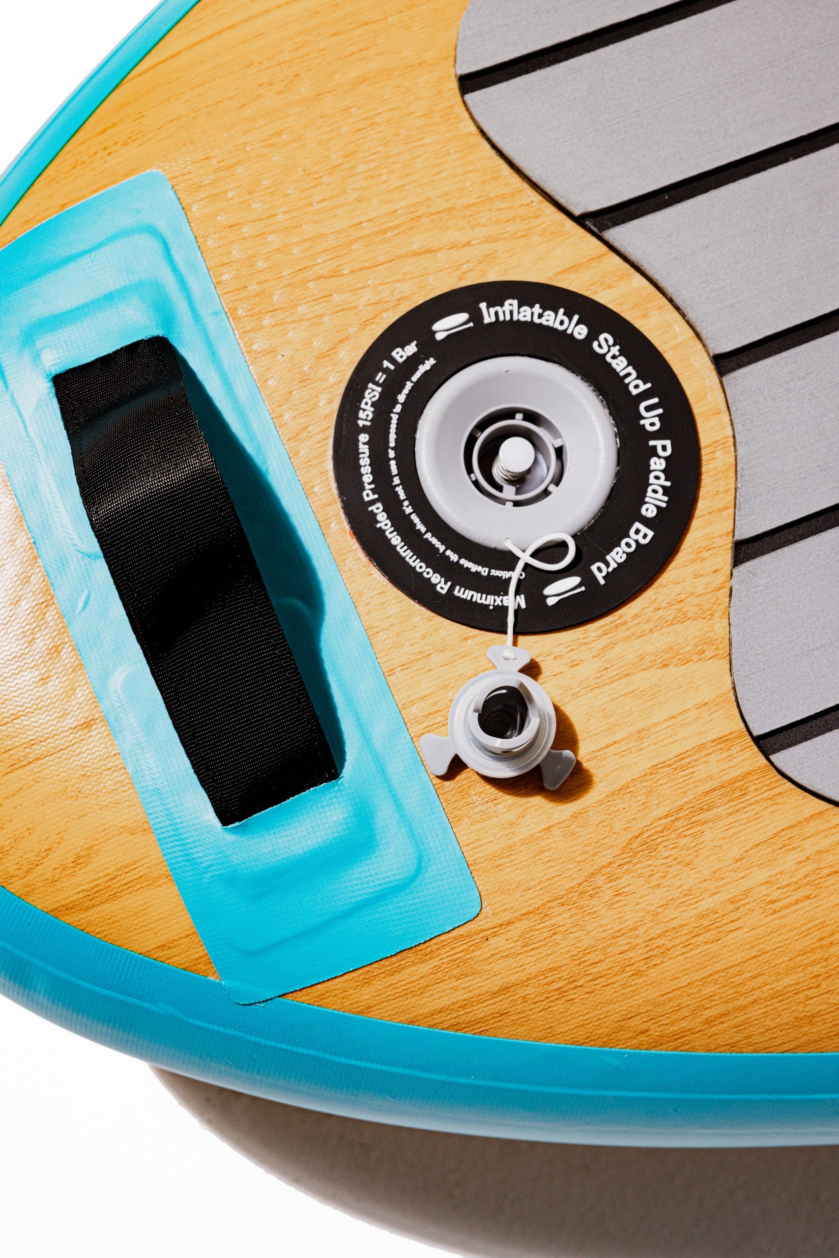 Premium SUP board with carry handle and non-slip surface by LuxeFloat