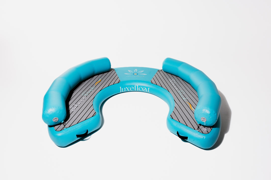 Modular 270-degree inflatable dock platform for water activities