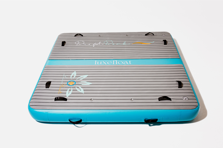 2m x 2m LuxeFloat inflatable dock with stainless steel D-rings